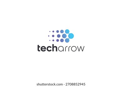 Logotipo de seta técnica mínima sobre fundo branco