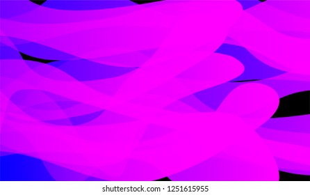 Minimal Tech Background. Bright Neon Modern Design for Wallpaper, Banner, Placard. Gradient Shapes on Black Background.