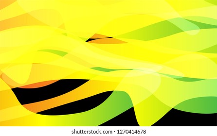 Minimal Tech Background. Bright Neon Modern Design for Card, Banner, Placard. Gradient Shapes on Black Background.