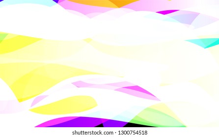 Minimal Tech Background. Bright Neon Futuristic Design for Card, Banner, Placard. Gradient Shapes on Black Background.