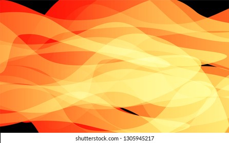 Minimal Tech Background. Bright Neon Modern Design for Card, Banner, Placard. Gradient Shapes on Black Background.