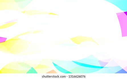 Minimal Tech Background. Bright Neon Trendy Design for Card, Cover, Poster. Gradient Shapes on Black Background.