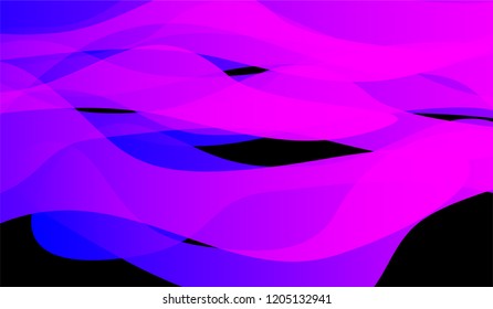 Minimal Tech Background. Colorful Neon Futuristic Design for Card, Cover, Poster. Gradient Shapes on Black Background.