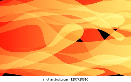 Minimal Tech Background. Colorful Neon Trendy Design for Print, Brochure, Placard. Gradient Shapes on Black Background.