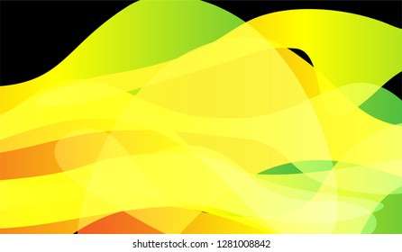 Minimal Tech Background. Colorful Neon Modern Design for Card, Cover, Poster. Gradient Shapes on Black Background.
