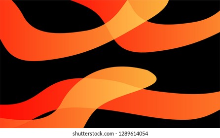 Minimal Tech Background. Colorful Neon Trendy Design for Print, Brochure, Poster. Gradient Shapes on Black Background.