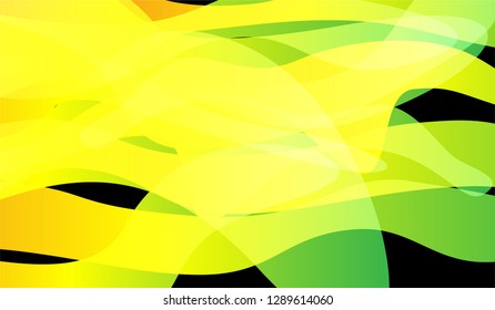 Minimal Tech Background. Colorful Neon Dynamic Design for Print, Brochure, Placard. Gradient Shapes on Black Background.