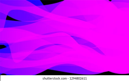 Minimal Tech Background. Colorful Neon Modern Design for Card, Banner, Placard. Gradient Shapes on Black Background.