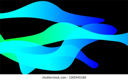 Minimal Tech Background. Colorful Neon Dynamic Design for Wallpaper, Banner, Placard. Gradient Shapes on Black Background.