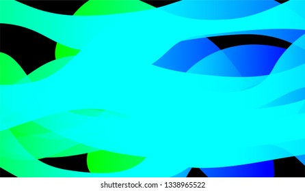 Minimal Tech Background. Colorful Neon Futuristic Design for Card, Banner, Placard. Gradient Shapes on Black Background.