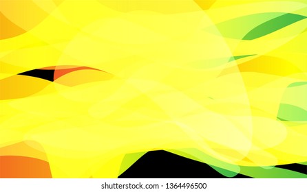 Minimal Tech Background. Colorful Neon Dynamic Design for Card, Banner, Placard. Gradient Shapes on Black Background.