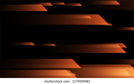 Minimal Tech Background. Gradient Shapes on Black Background. Bright Modern Design for Card, Cover, Poster.