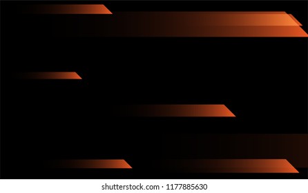 Minimal Tech Background. Gradient Shapes on Black Background. Bright Trendy Design for Print, Brochure, Placard.
