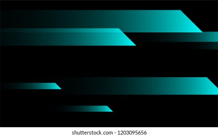 Minimal Tech Background. Gradient Shapes on Black Background. Bright Modern Design for Card, Banner, Placard.