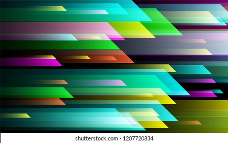 Minimal Tech Background. Gradient Shapes on Black Background. Bright Modern Design for Print, Brochure, Placard.