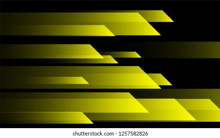 Minimal Tech Background. Gradient Shapes on Black Background. Bright Dynamic Design for Print, Cover, Poster.