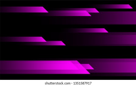 Minimal Tech Background. Gradient Shapes on Black Background. Colorful Futuristic Design for Print, Brochure, Poster.
