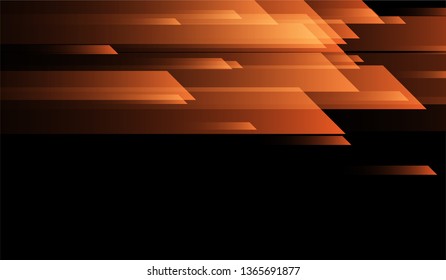 Minimal Tech Background. Gradient Shapes on Black Background. Colorful Trendy Design for Print, Brochure, Poster.