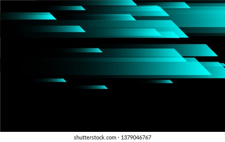 Minimal Tech Background. Gradient Shapes on Black Background. Bright Trendy Design for Print, Brochure, Poster.