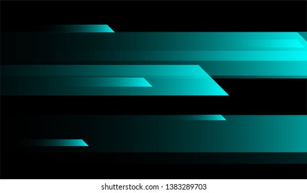 Minimal Tech Background. Gradient Shapes on Black Background. Colorful Dynamic Design for Print, Cover, Poster.