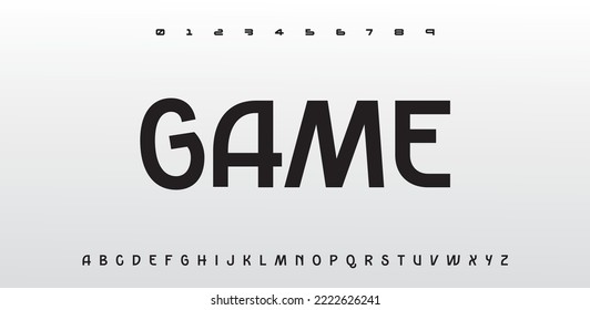 Conjunto mínimo de letras de letra tecnológicas. Un elegante tipo vectorial para tu empresa. Diseño del logotipo de las fuentes de juego en un estilo moderno.