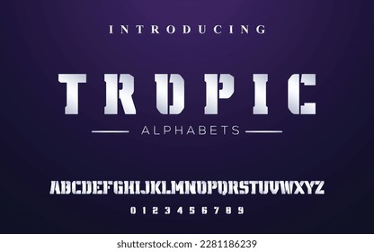 minimal tech font letter set. Luxury vector typeface for company. Modern gaming fonts logo design.