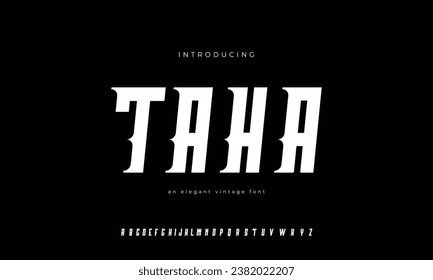 Conjunto mínimo de letras de letra tecnológicas. Tipo vectorial de lujo para compañía. Diseño del logotipo de tipos de letra para juegos modernos