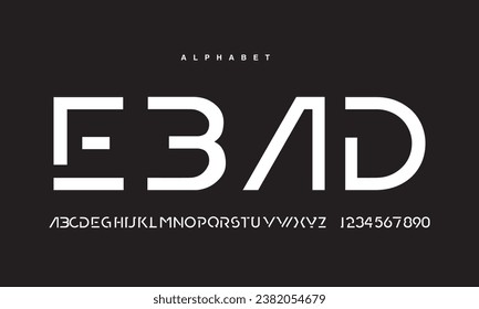 Minimal tech font letter set. Luxury vector typeface for company. Modern gaming fonts logo design.