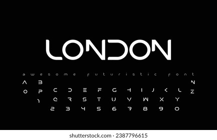 Minimal tech font letter set. Luxury vector typeface for company. Modern gaming fonts logo design.