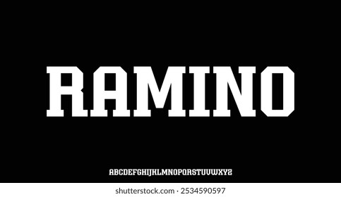 Minimaler Satz technischer Schriftarten. Luxuriöse Vektorgrafik für Unternehmen. Modernes Logo-Design für Gaming-Schriftarten.

