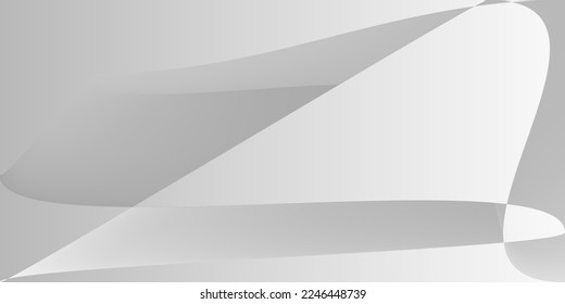 Minimal Technology Dynamic Smooth Blurred Background. Alluminium Shape Futuristic Gray Smooth Surface. Grey Modern Fluid Monochromatic Illustration. Metallic Digital Silver Layers Gradient Mesh.