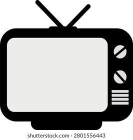 Minimal Television Icon Vector Illustration