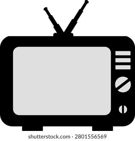 Minimal Television Icon Vector Illustration