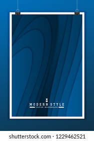 Minimal template in paper cut style design for branding, advertising with abstract shapes.