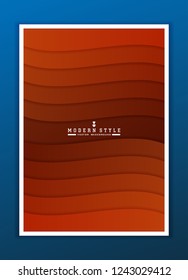 Minimal template in paper cut style design for branding, advertising with abstract shapes.