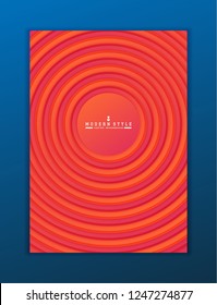 Minimal template in paper cut style design for branding, advertising with abstract shapes.
