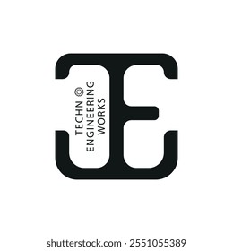 minimal TEW letter logo design