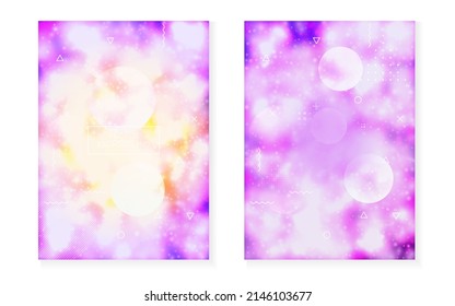 Minimal Texture. Soft Banner. Round Futuristic Magazine. Memphis Flyer. Geometric Shape. Purple Space Presentation. Abstract Pattern. Vibrant Dots. Violet Minimal Texture