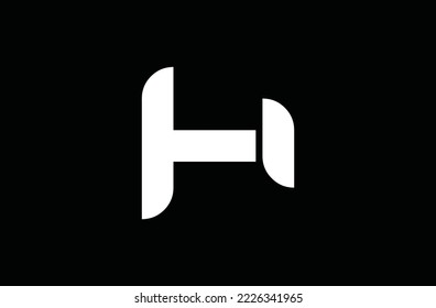 Minimal TH logo. Icon of a HT letter on a luxury background. Logo idea based on the TH monogram initials. Professional variety letter symbol and HT logo on background.