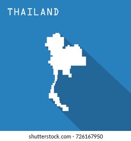 minimal thailand map design; square map concept

