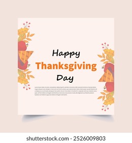 minimal thanksgiving day post design template