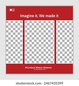 Minimal theme interior design promotional post design