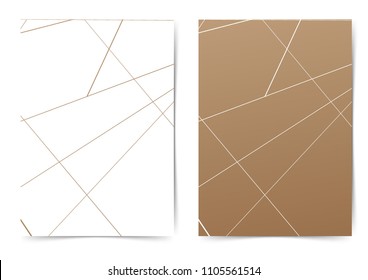 Minimal thin line abstract triangular pattern folder design. Vector illustration