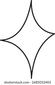 Minimal thin star sparkle illustration