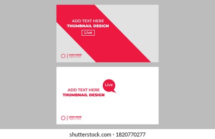 Minimal Thumbnail Design Vector template 