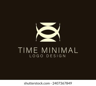 MINIMAL TIME LOGO VECTOR MINIMALIST TIME LOGO TIME MATCHING LOGO