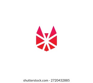 Minimal Timeless Geometric Cat Logo Template