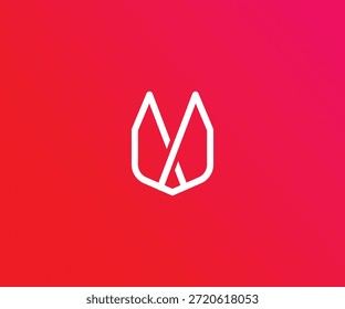 Minimal Timeless Geometric Cat Logo Template