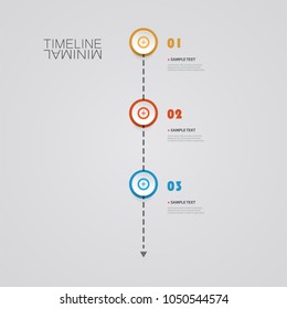 Minimal Timeline Design - Infographic Elements with Linear Icons