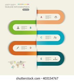 Minimal Timeline Infographic design. Can be used for workflow layout, diagram, number options, web design.